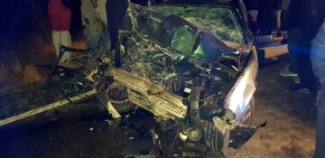 Halul în care a ajuns BMW-ul după impact