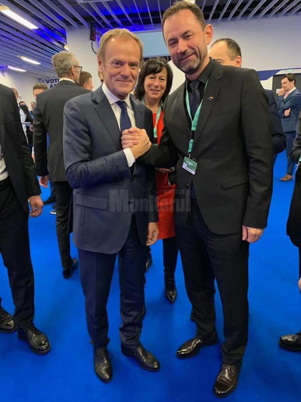 Marian Andronache alături de liderul PPE, Donald Tusk