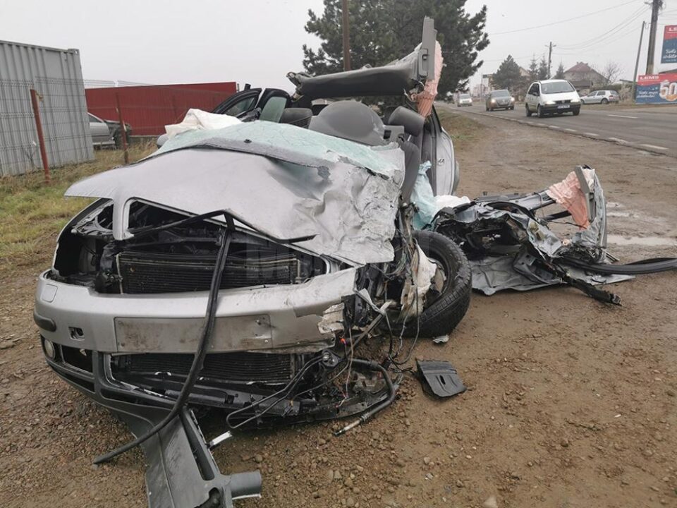 Autoturismul marca Audi A4, la volanul căruia se afla Adrian Pascariu Foto:Facebook LaRadauti