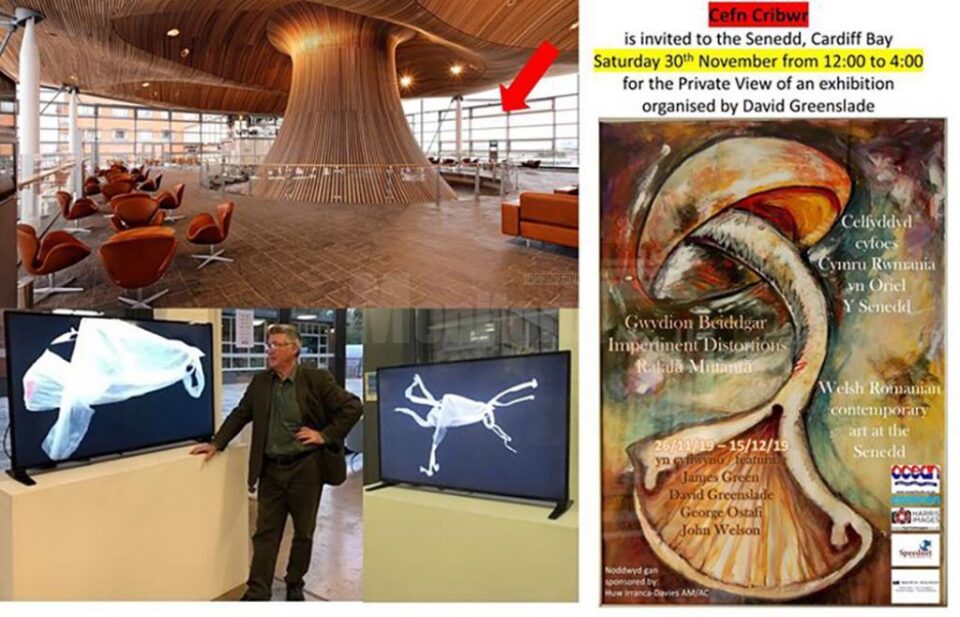 Expoziție dedicată artistului George Ostafi la Galeria de artă de la Parlamentul Galez din Cardiff, Țara Galilor