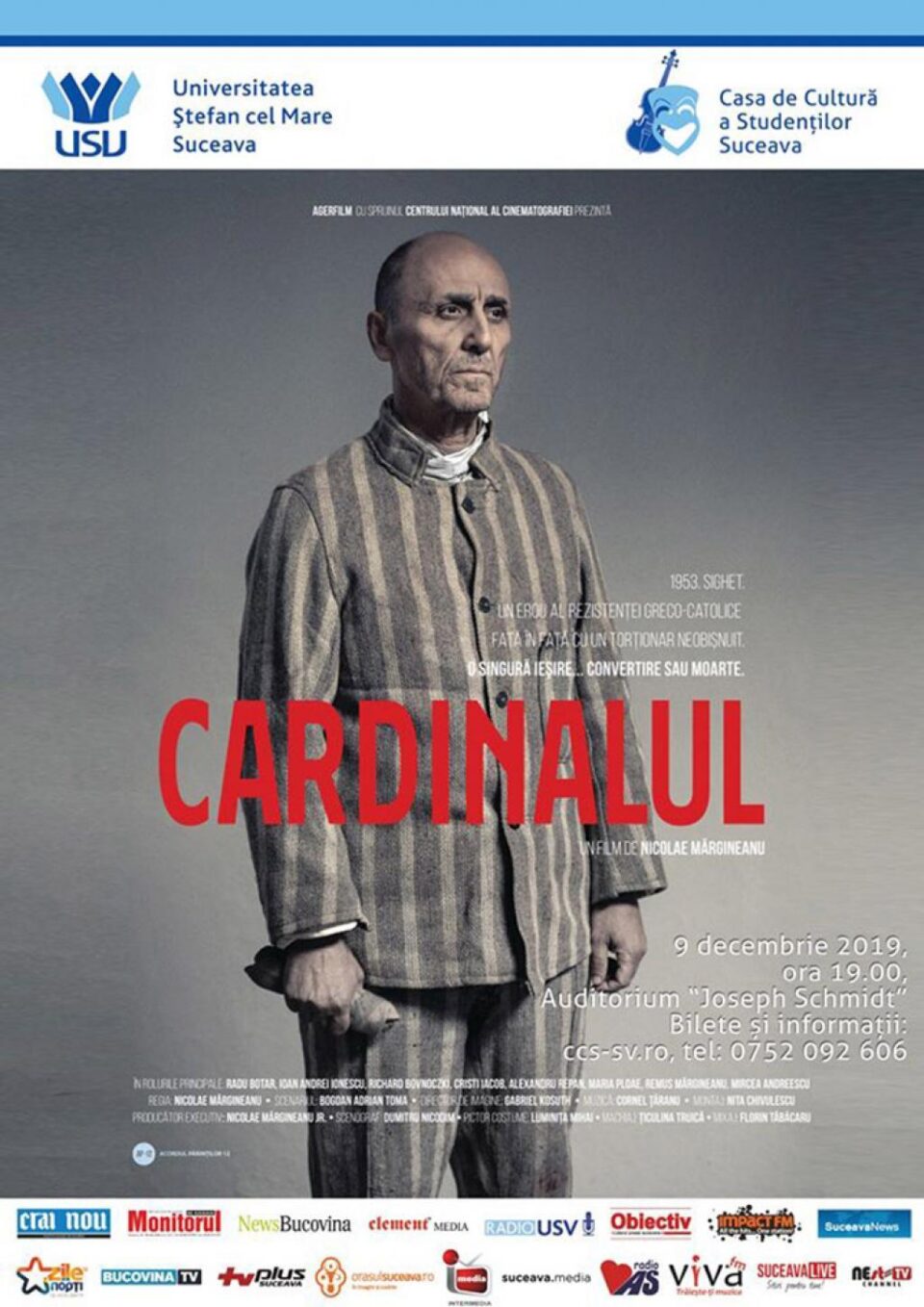 Filmul ”Cardinalul”, dedicat episcopului Iuliu Hossu, va fi proiectat la Universitate Filmul ”Cardinalul”, dedicat episcopului Iuliu Hossu, va fi proiectat la Universitate