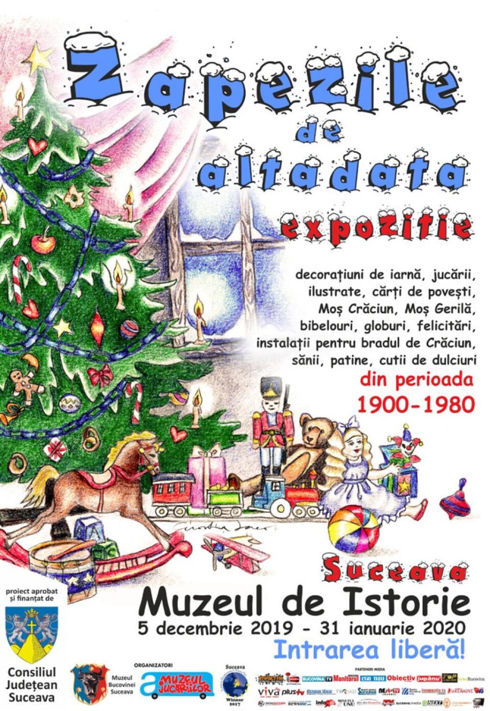 „Zăpezile de altădată”, expoziție cu obiecte specifice sărbătorilor de iarnă, din perioada 1900 – 1980, la Muzeul Bucovinei