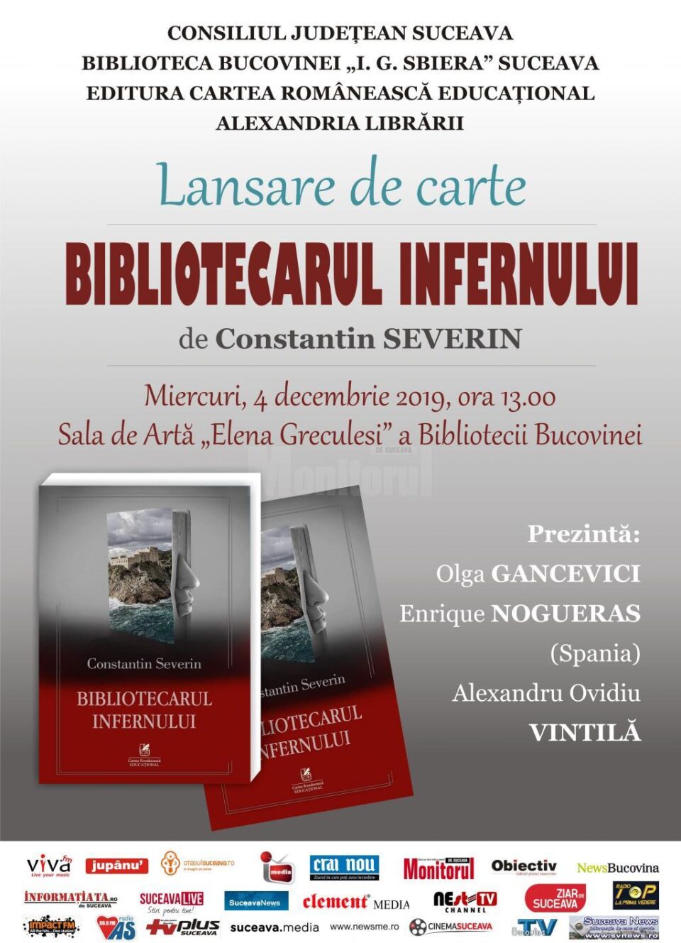 Lansarea cărții "Bibliotecarul Infernului", la Biblioteca Bucovinei