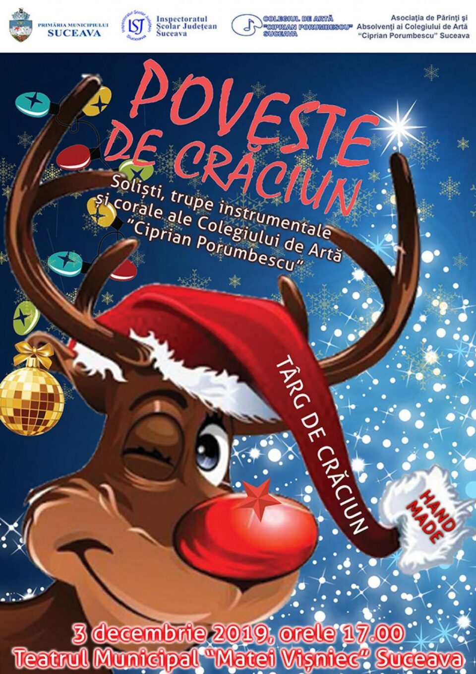 ”Poveste de Crăciun”, pusă în scenă de elevii Colegiului de Artă ”Ciprian Porumbescu” ”Poveste de Crăciun”, pusă în scenă de elevii Colegiului de Artă ”Ciprian Porumbescu”