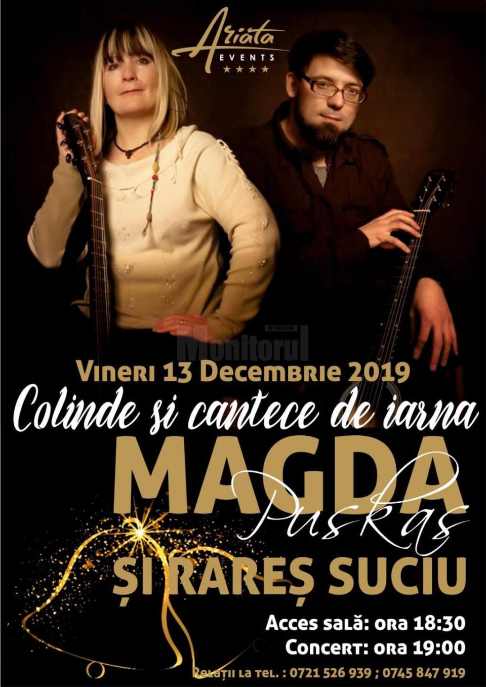 Concert de colinde și cântece de iarnă cu Magda Pușkaș și Rareș Suciu, la Ariata Events Concert de colinde și cântece de iarnă cu Magda Pușkaș și Rareș Suciu, la Ariata Events