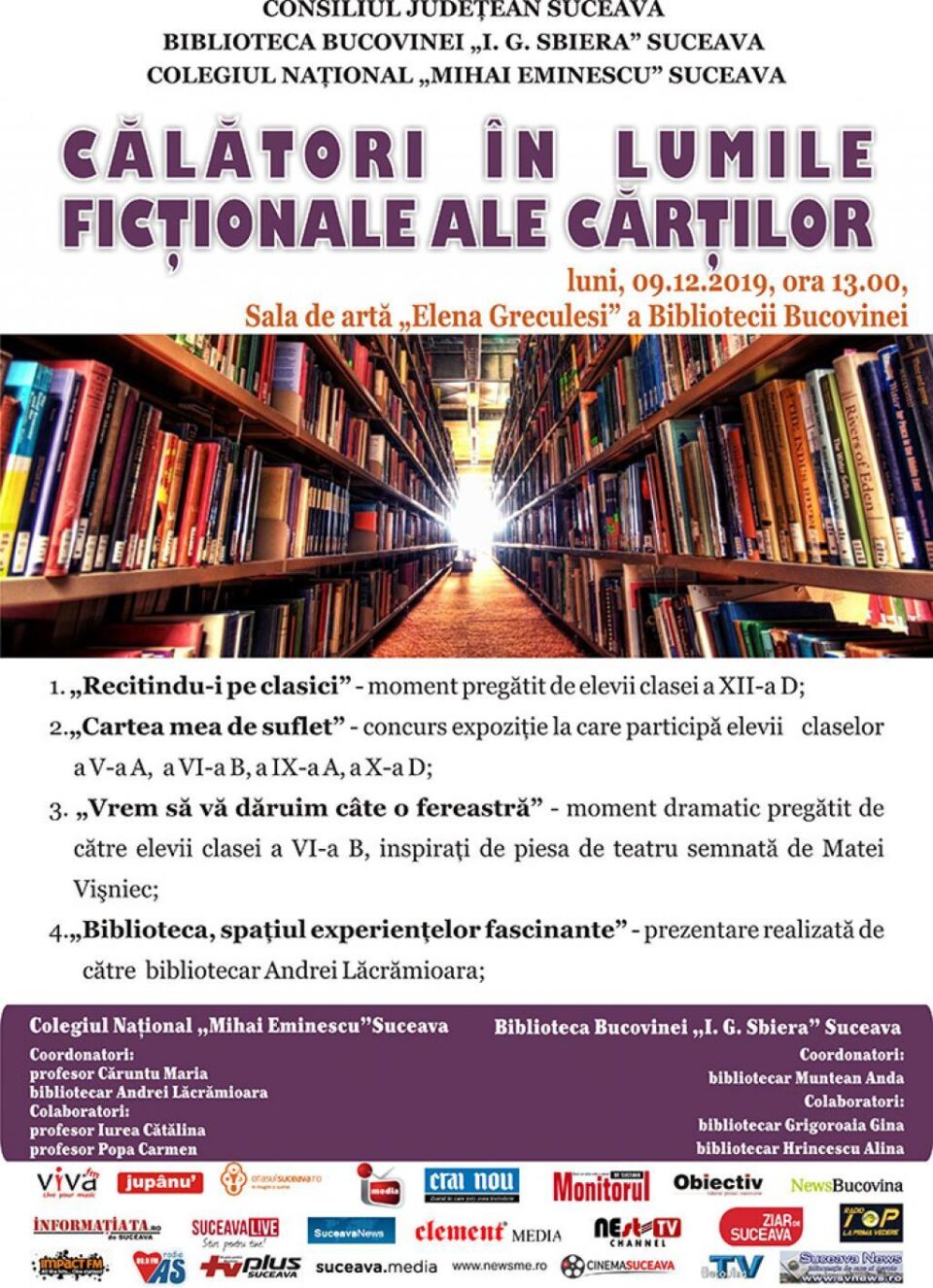 „Călători în lumile ficționale ale cărților", la Biblioteca Bucovinei