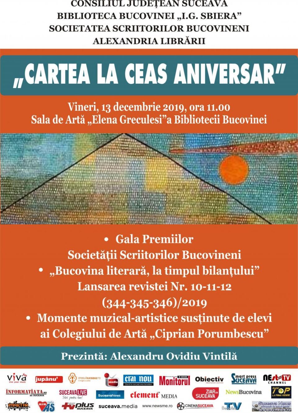 Gala Premiilor Societății Scriitorilor Bucovineni, la Biblioteca „I.G. Sbiera”