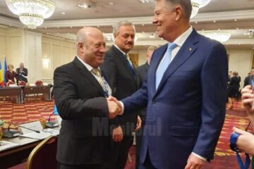Primarul Ilie Boncheș și președintele României, Klaus Iohannis