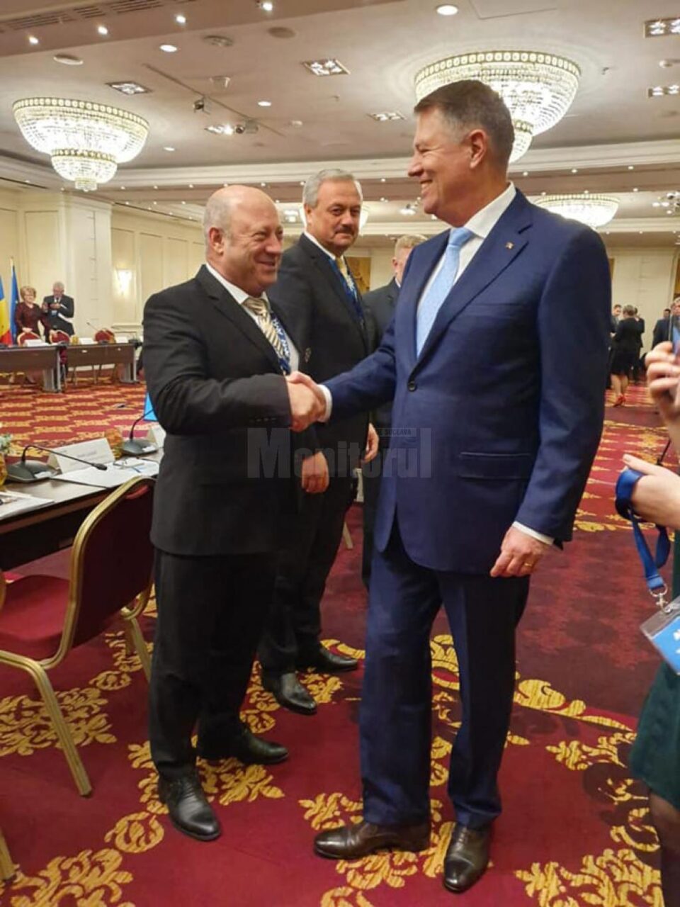 Primarul Ilie Boncheș și președintele României, Klaus Iohannis