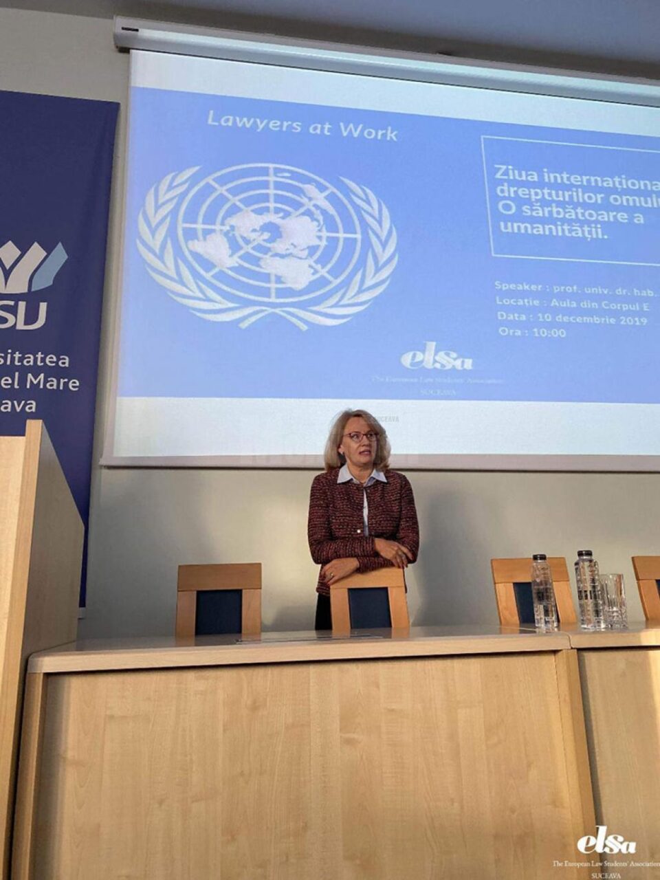 Aurora Cicucă, profesor universitar și doctor habilitat, a vorbit despre importanța Drepturilor Omului