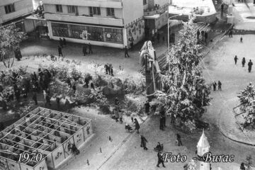Între Moș Gerilă și Moș Crăciun. Fotografii rare cu orașul Suceava împodobit de sărbători