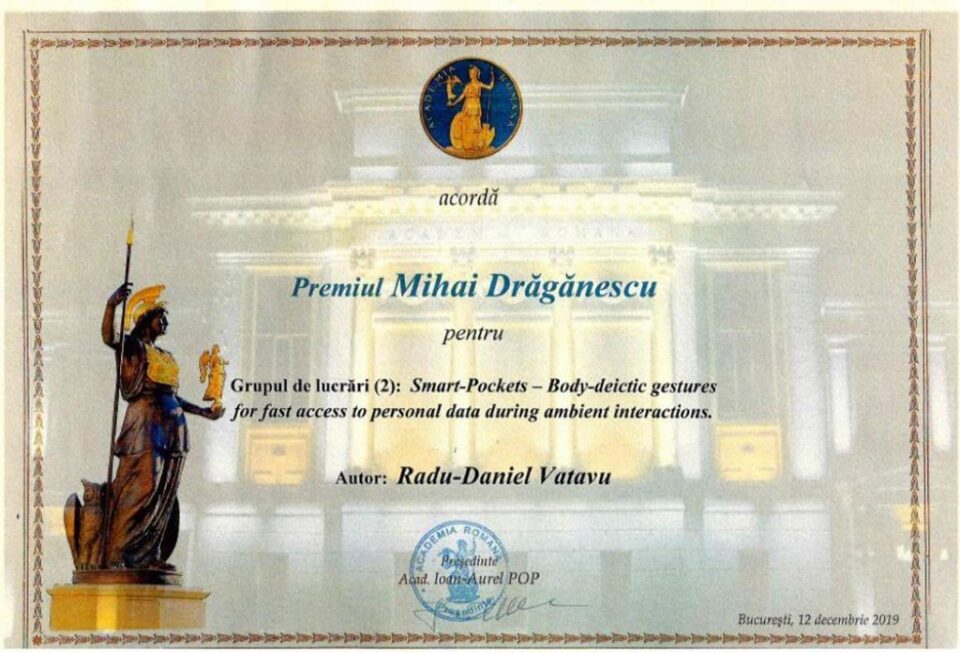 Cercetătorul sucevean Radu Daniel Vatavu, laureat al Academiei Române