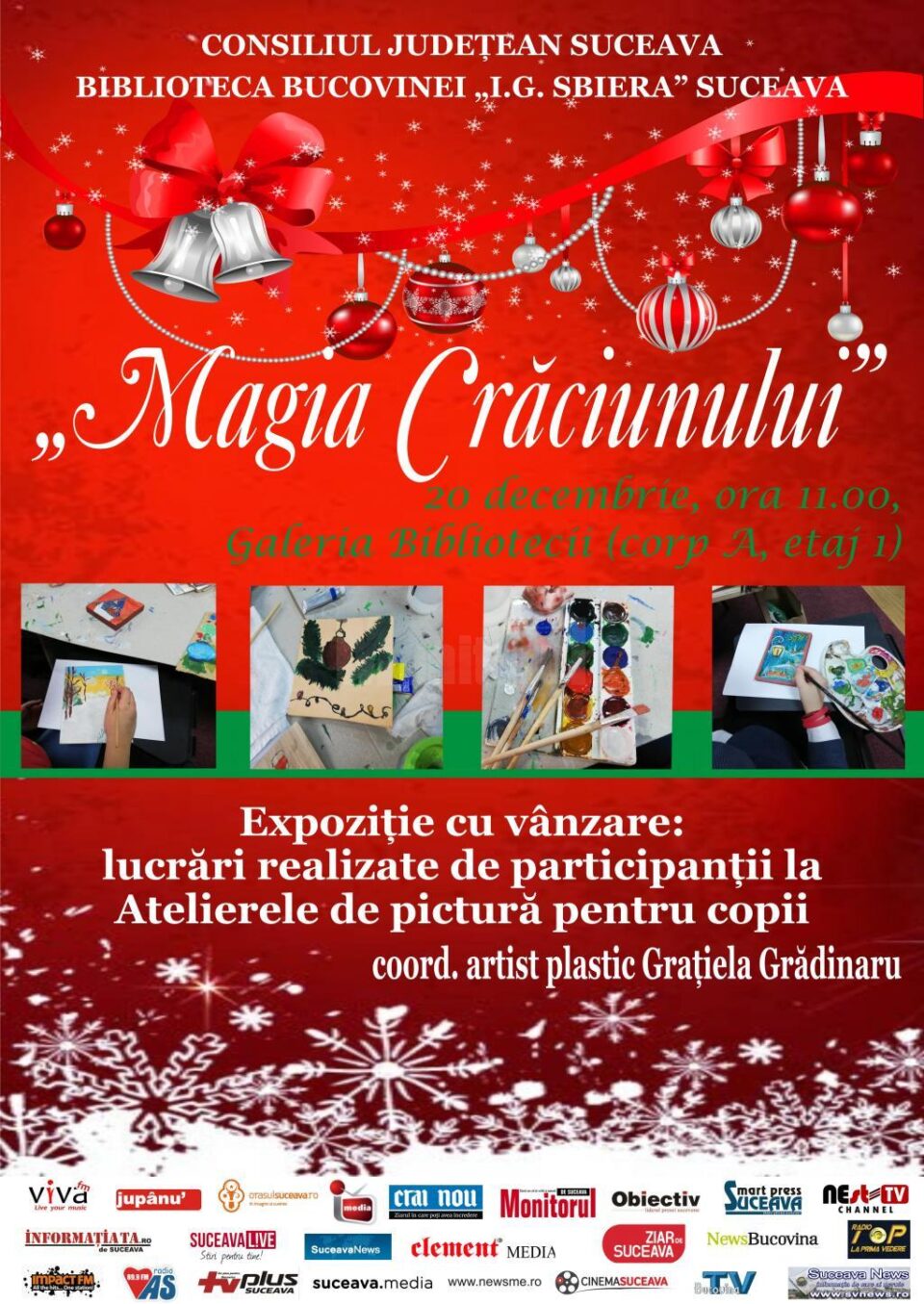Expoziția cu vânzare "Magia Crăciunului", la Biblioteca Bucovinei