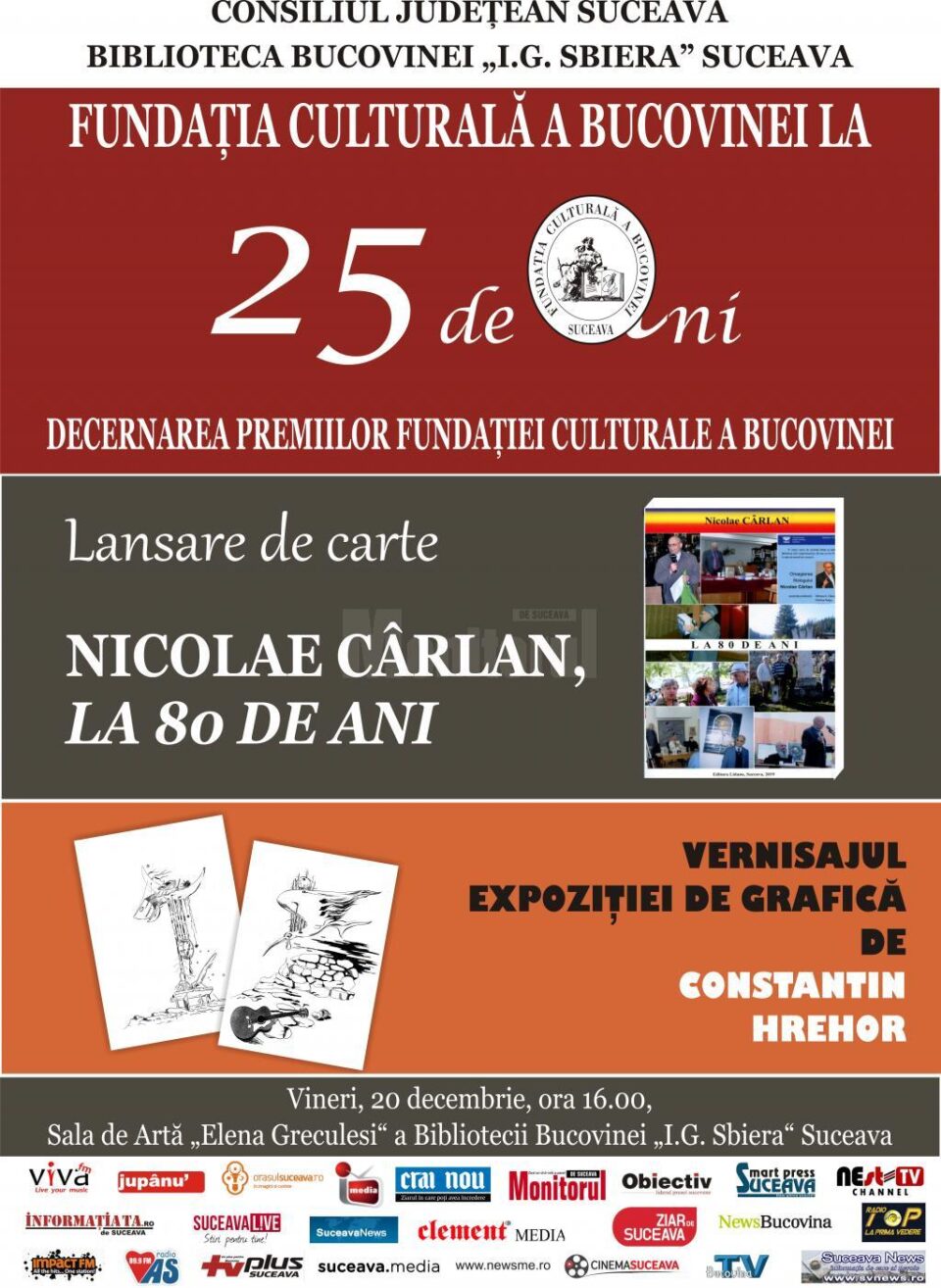 Triplu eveniment cultural la Biblioteca Bucovinei