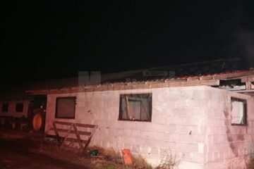 Grajdurile fostului CAP din satul Chilișeni, comuna Udești, locul unde a avut loc tragedia