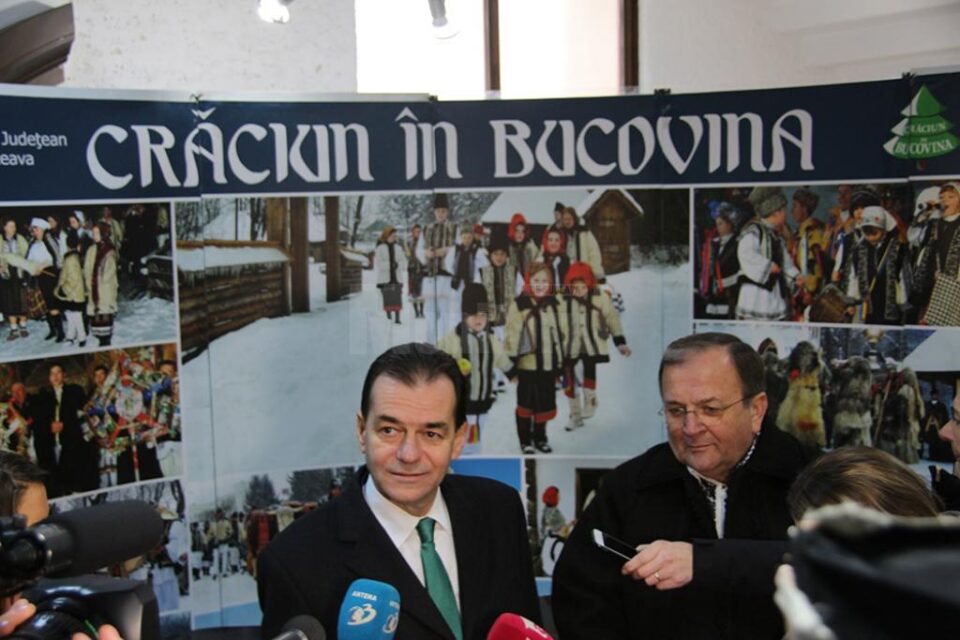 Premierul Ludovic Orban și președintele CJ Suceava, Gheorghe Flutur