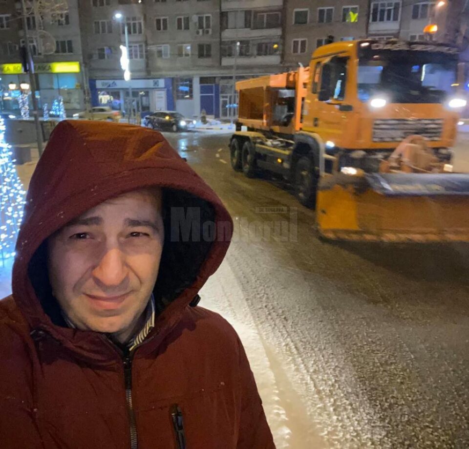 Viceprimarul Lucian Harșovschi a verificat în teren activitățile de deszăpezire, inclusiv pe timpul nopții