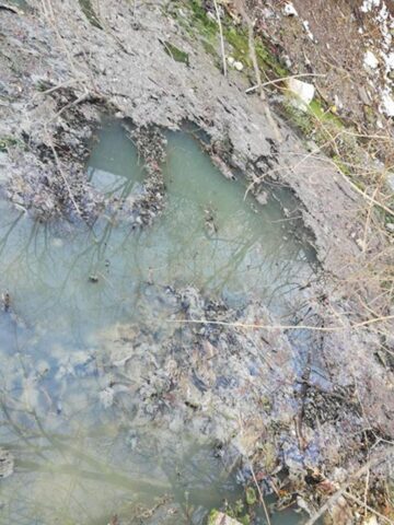 Mașini de mare tonaj cară, ilegal, deșeuri în locul fostei balastiere din sat