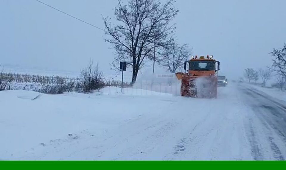 Drumul județean Siret – Mușenița -Frătăuții Noi este închis din cauza ninsorilor și a viscolului