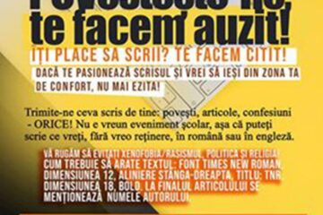 Concursul de scriere liberă pentru tinerii talentați „POVestește-ne, te facem auzit”