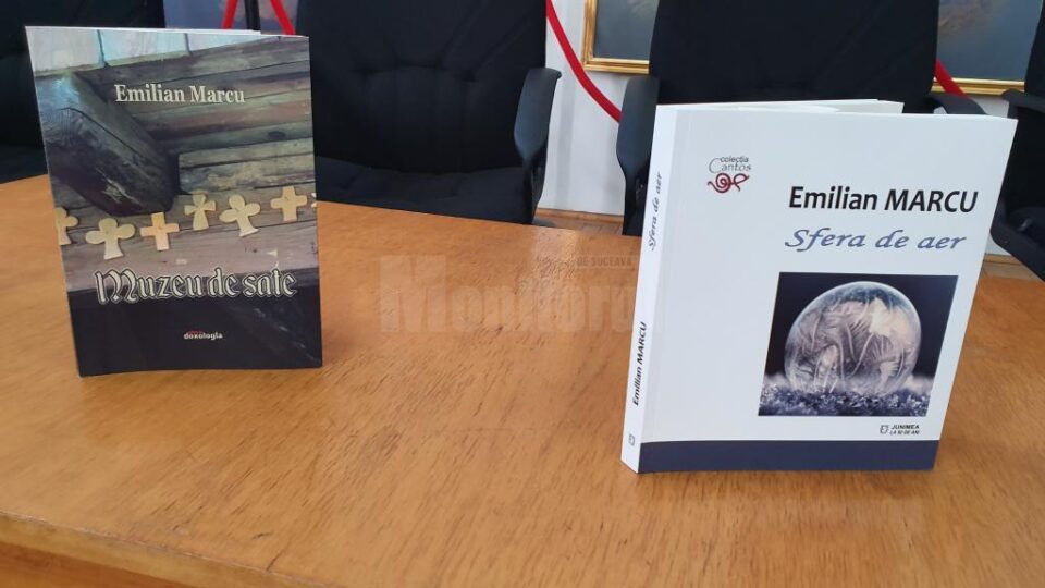 Emilian Marcu, proaspăt laureat al Academiei Române, cu premiul „Ion Creangă” pentru proză, și-a lansat două cărți la Suceava