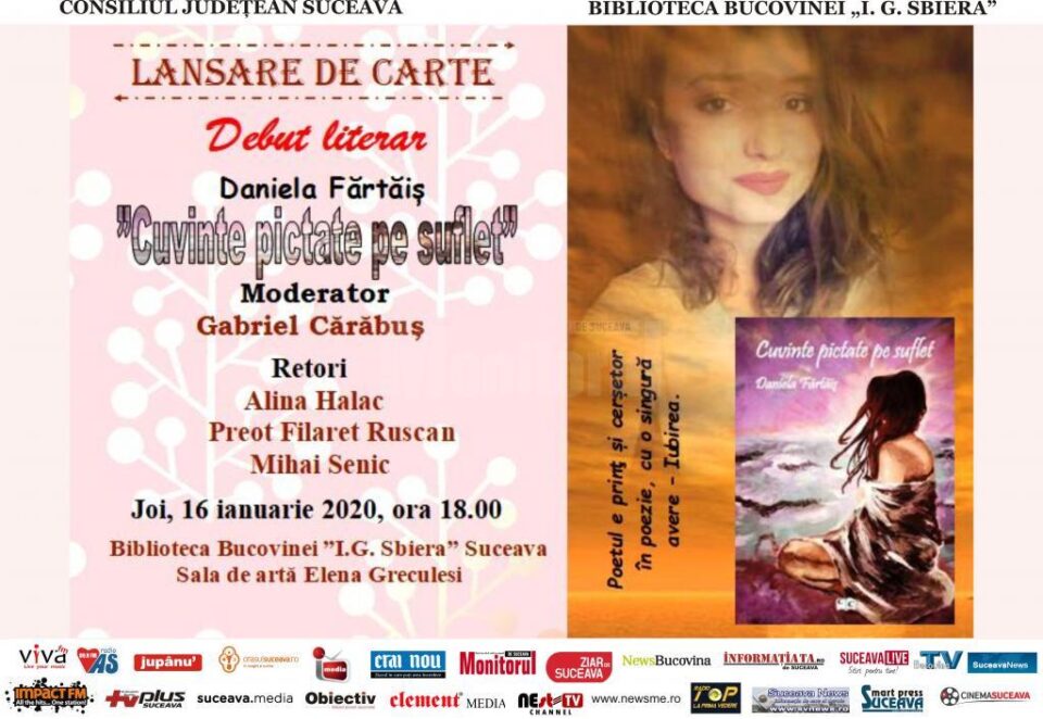 Lansarea cărții "Cuvinte pictate pe suflet", la Biblioteca Bucovinei