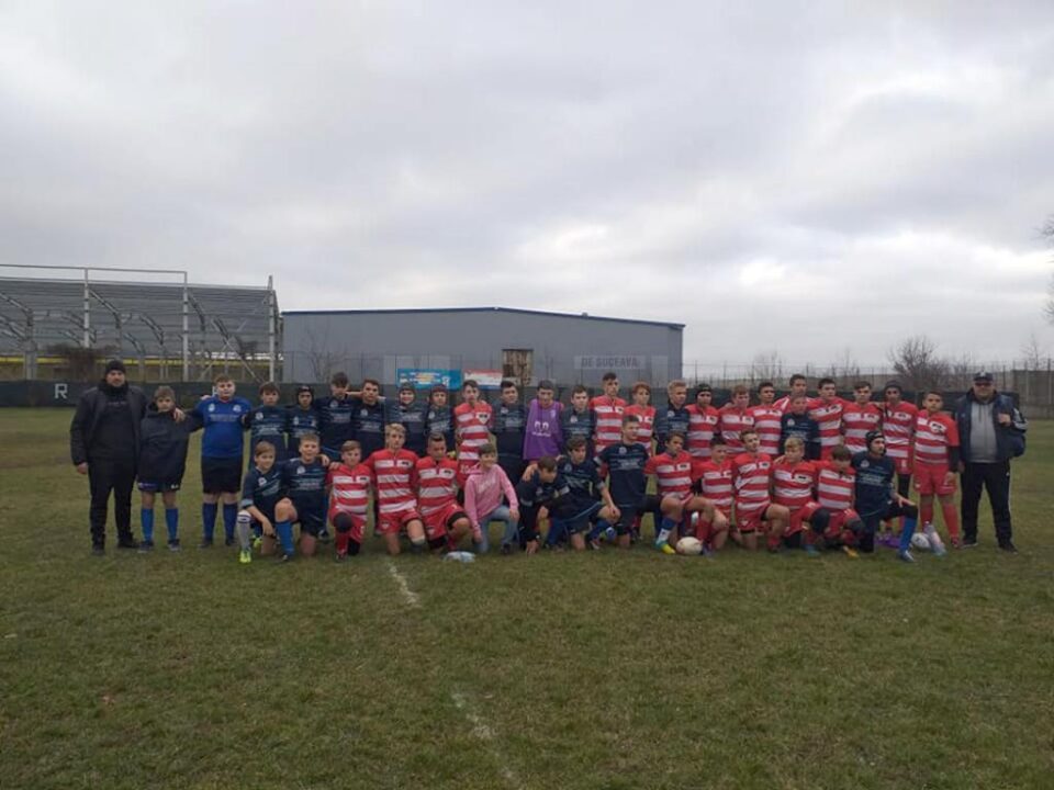 Copii de la Suceava și Humor, după meciul direct de pe stadionul Unirea