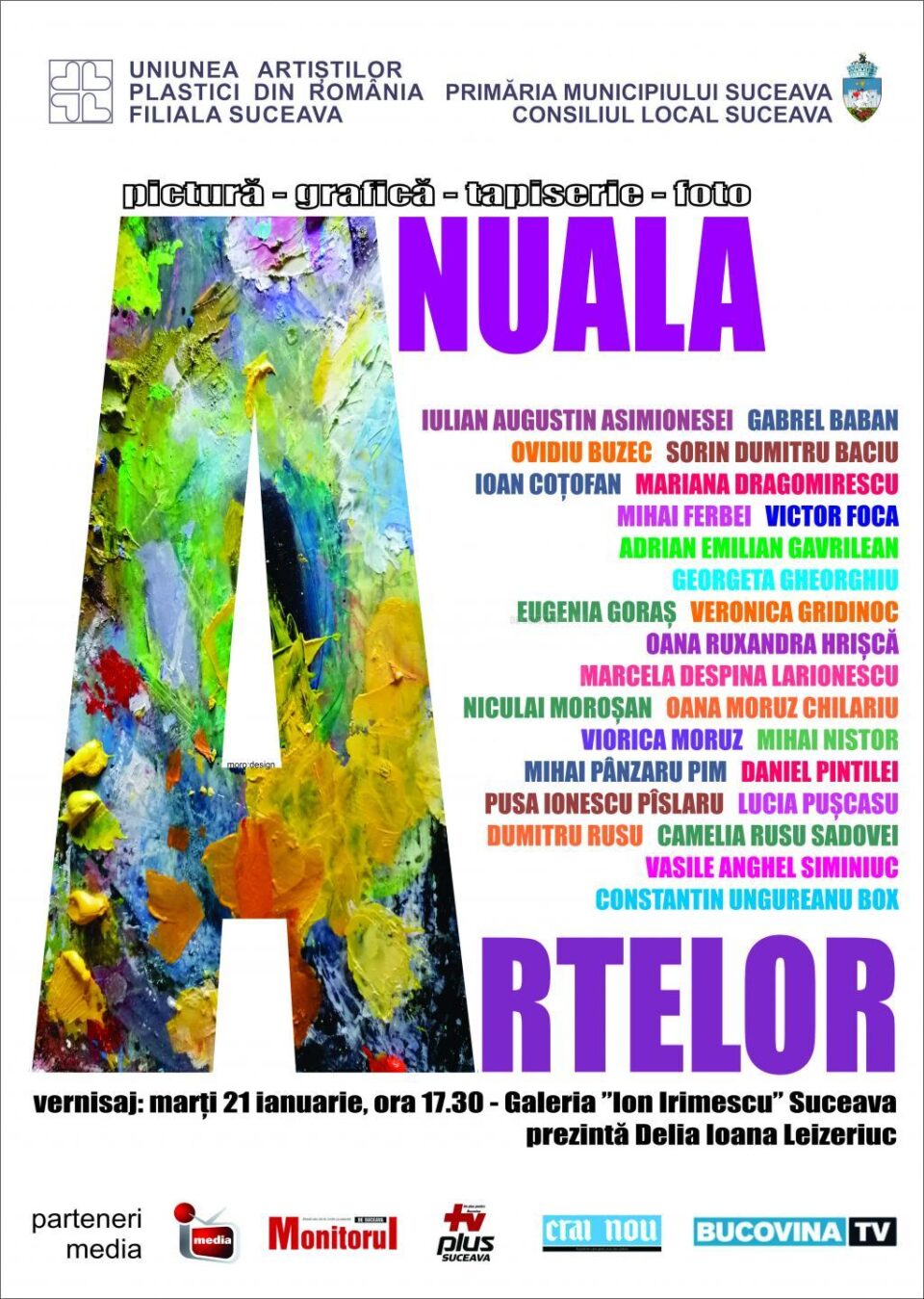 Vernisajul expoziției "Anuala Artelor", la Galeria ”Ion Irimescu” Suceava