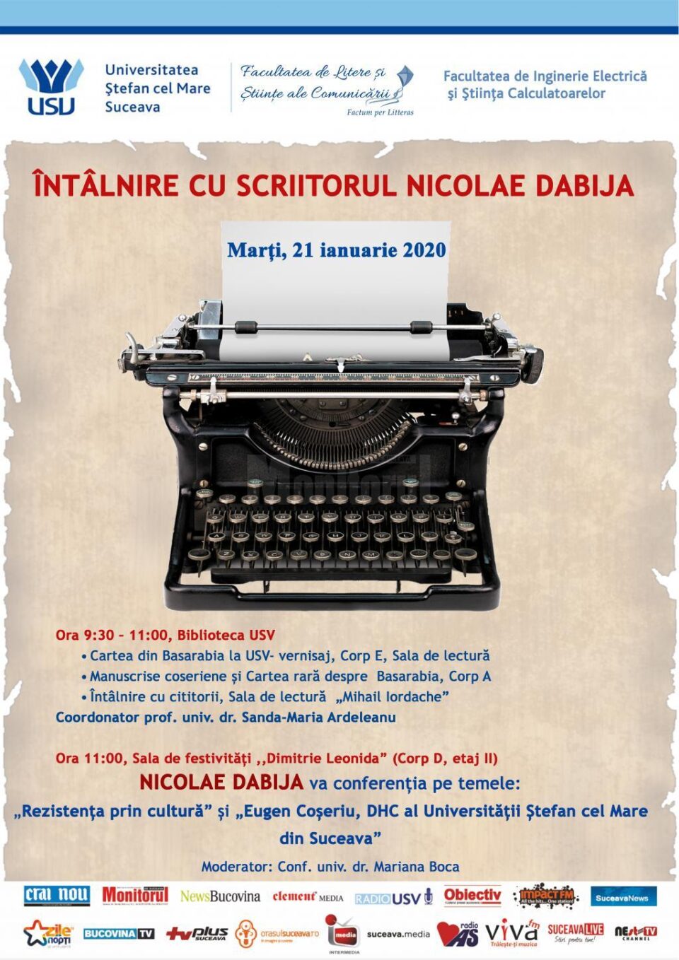 Nicolae Dabija, la USV