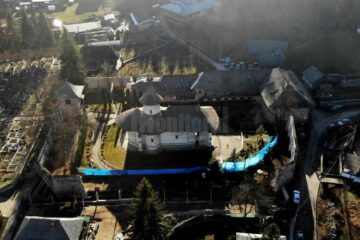 Zidul de protecție al Mănăstirii Voroneț se află în plin proces de reconstrucție
