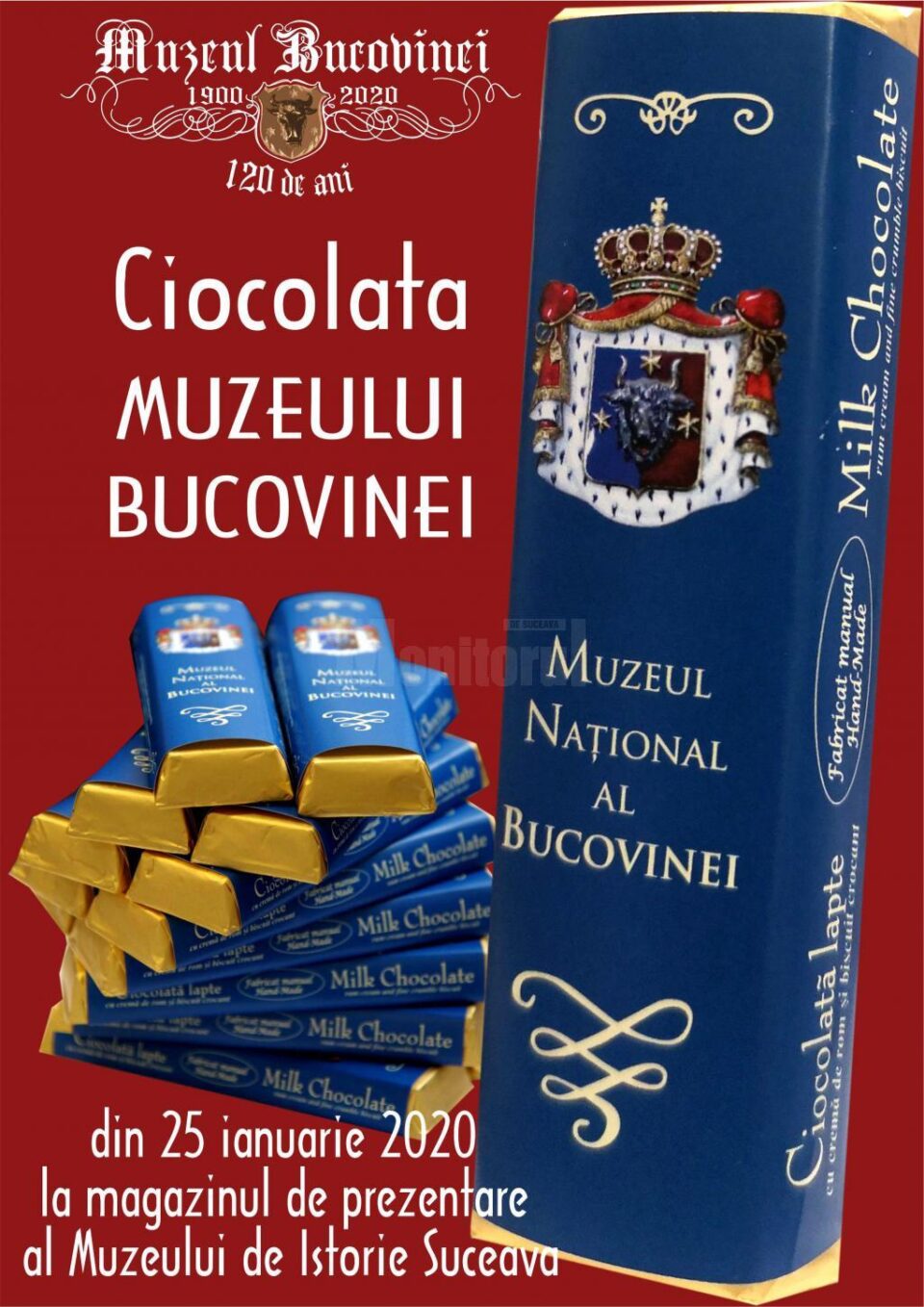 Muzeul Bucovinei va avea propria sa ciocolată, din 25 ianuarie, când împlinește 120 de ani Muzeul Bucovinei va avea propria sa ciocolată, din 25 ianuarie, când împlinește 120 de ani