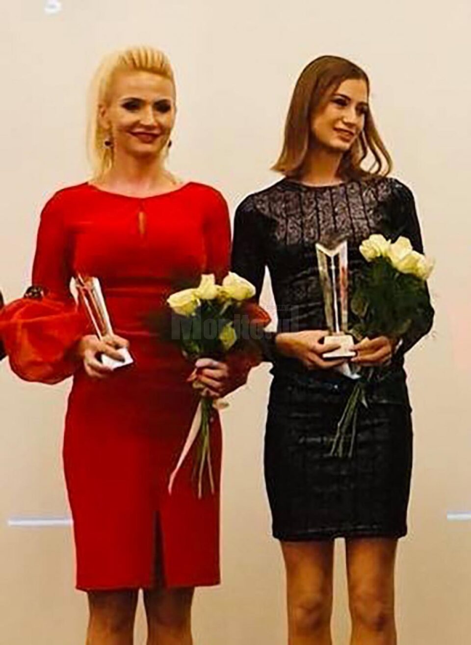 Erzilia Țâmpău și Talida Sfârghiu pe scena Galei Atletismului Românesc