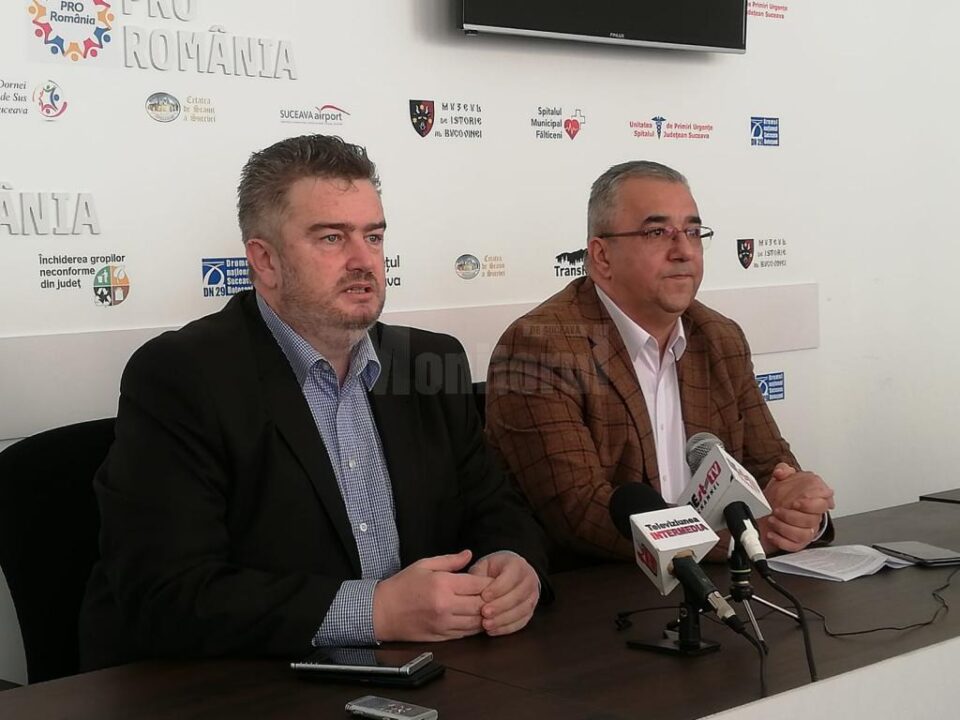 Florin Sinescu (dreapta) va candida pentru funcția de primar al Sucevei