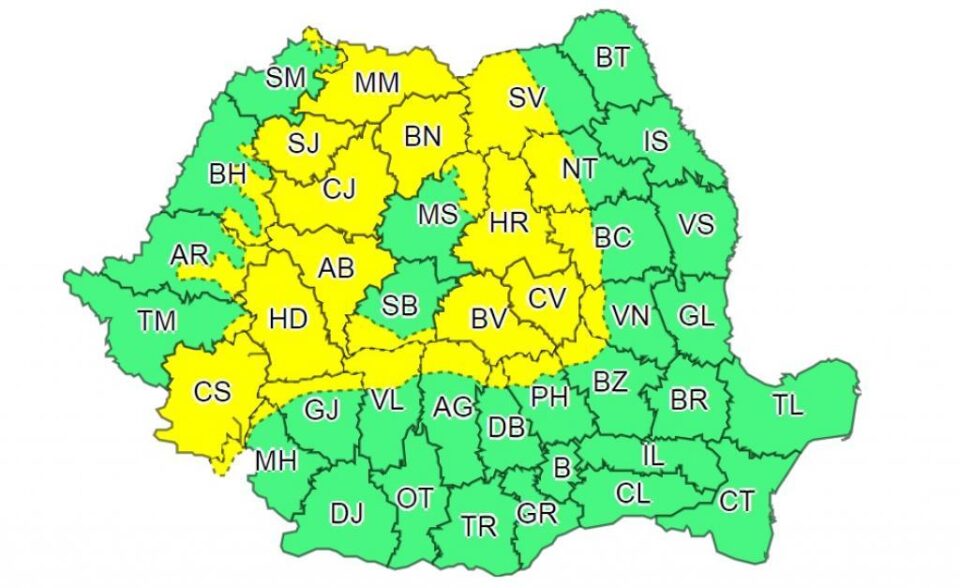 Cod galben de vânt puternic pentru zona de munte a județului Suceava Cod galben de vânt puternic pentru zona de munte a județului Suceava