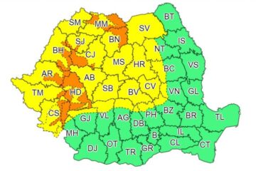 Județul Suceava, vizat de două informări de cod galben, de intensificări ale vântului și ninsori viscolite
