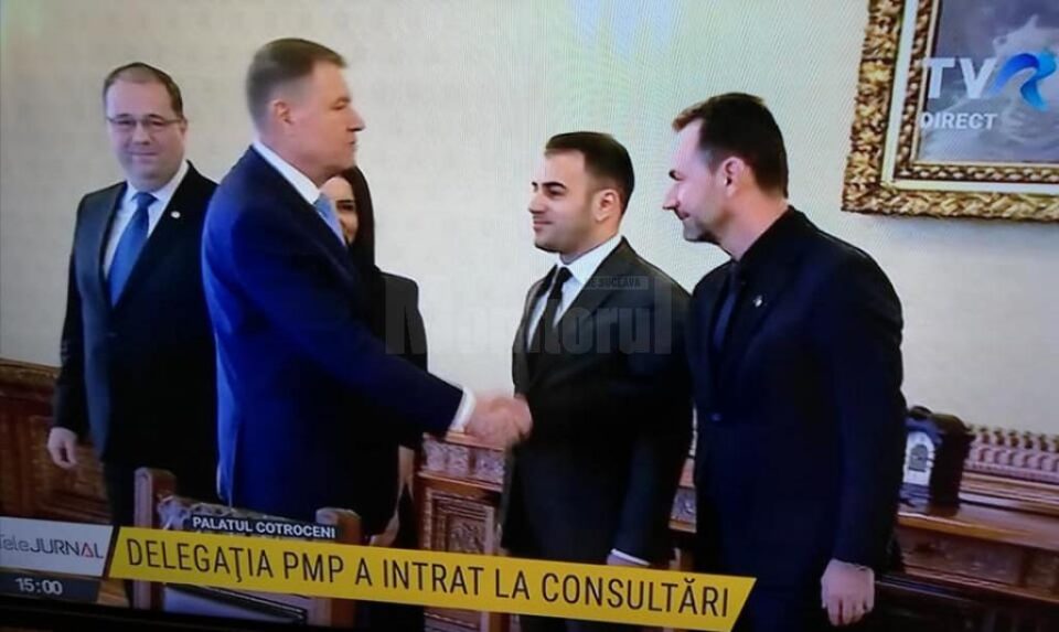 Marian Andronache, președintele PMP Suceava, alături de colegii Marius Pașcan, Ioana Constantin și Sebastian Moise, în delegația PMP invitată la Palatul Cotroceni 2