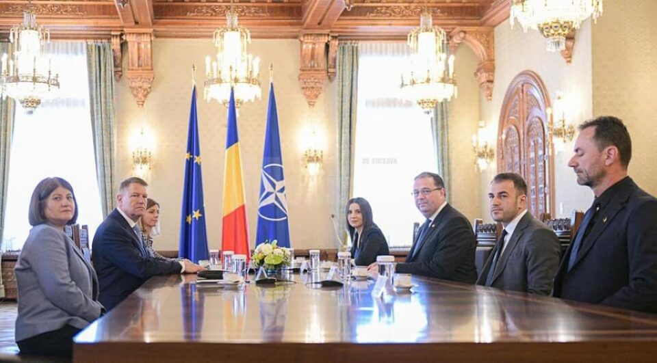 Marian Andronache, președintele PMP Suceava, alături de colegii Marius Pașcan, Ioana Constantin și Sebastian Moise, în delegația PMP invitată la Palatul Cotroceni 3