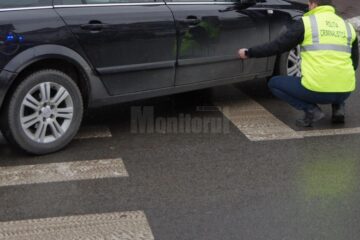 Bătrână accidentată pe bdul George Enescu din Suceava, în timp ce traversa pe culoarea roșie a semaforului