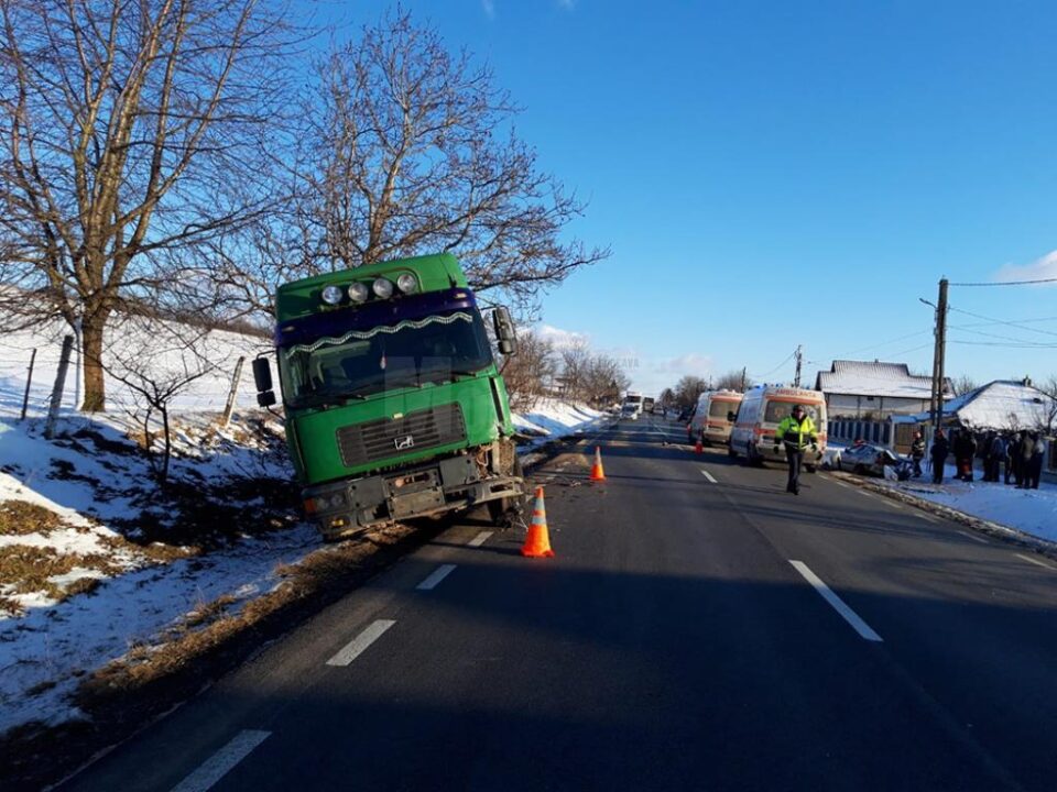 Vehiculul greu implicat in accident