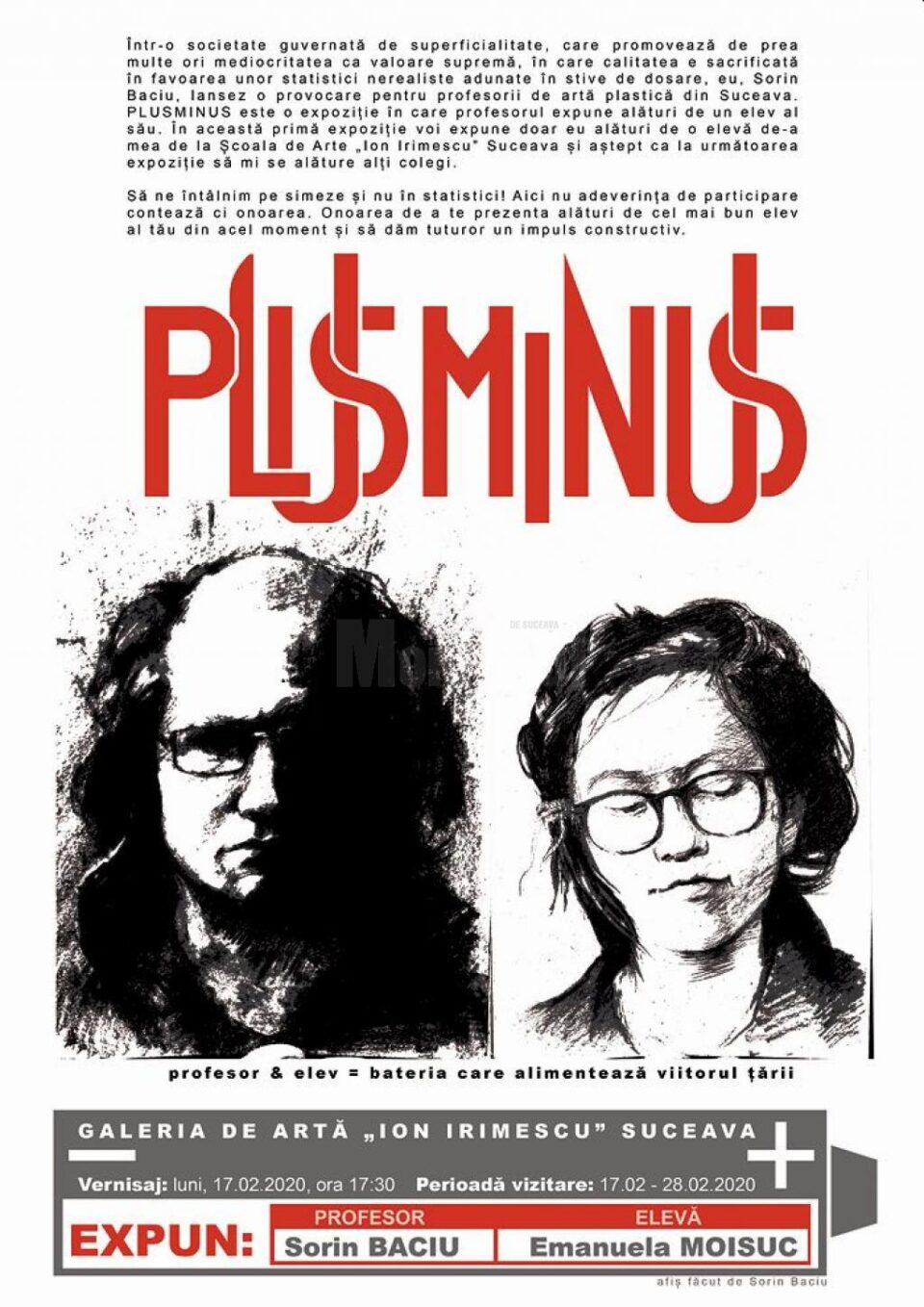 Profesorul Sorin Baciu, artist plastic, expune lături de eleva sa Emanuela Moisuc, la Galeria de Artă „Ion Irimescu” Suceava Profesorul Sorin Baciu, artist plastic, expune lături de eleva sa Emanuela Moisuc, la Galeria de Artă „Ion Irimescu” Suceava