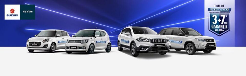 Suzuki își extinde gama de modele hibrid și devine primul producător care comercializează doar modele hibrid 12V și 48V. Time to Hybrid! Suzuki își extinde gama de modele hibrid și devine primul producător care comercializează doar modele hibrid 12V și 48V. Time to Hybrid!
