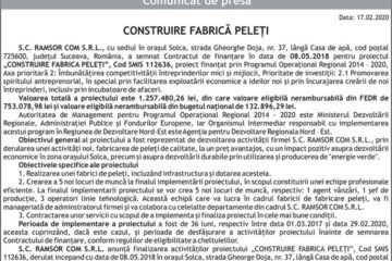 CONSTRUIRE FABRICĂ PELEȚI