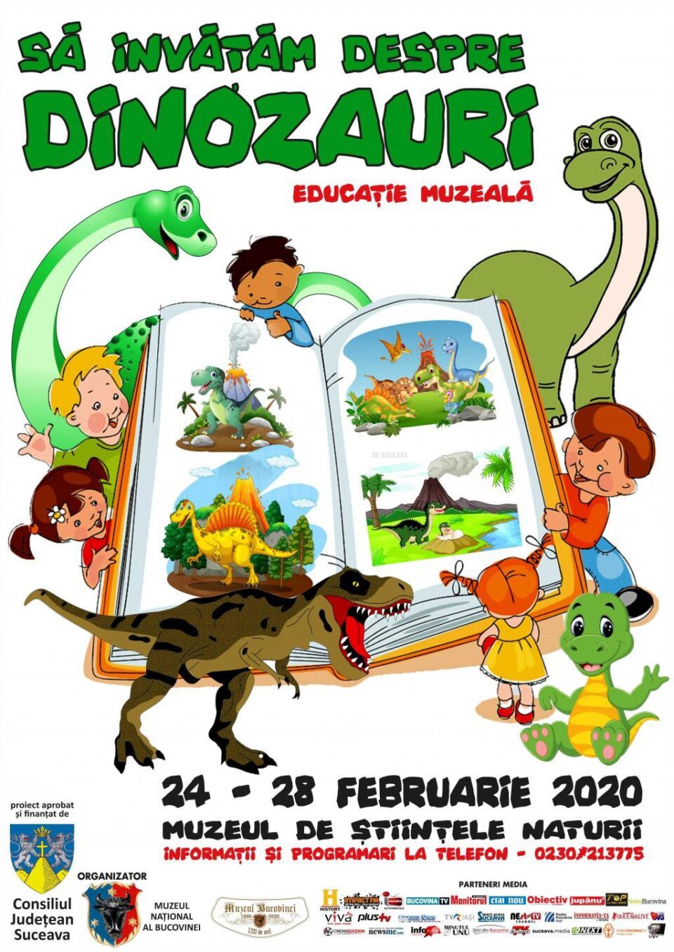 „Să învățăm despre dinozauri”, lecție de educație muzeală la Muzeul de Științele Naturii Suceava