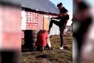 Iubitul fetei a pus-o în genunchi pe cărbuni încinși