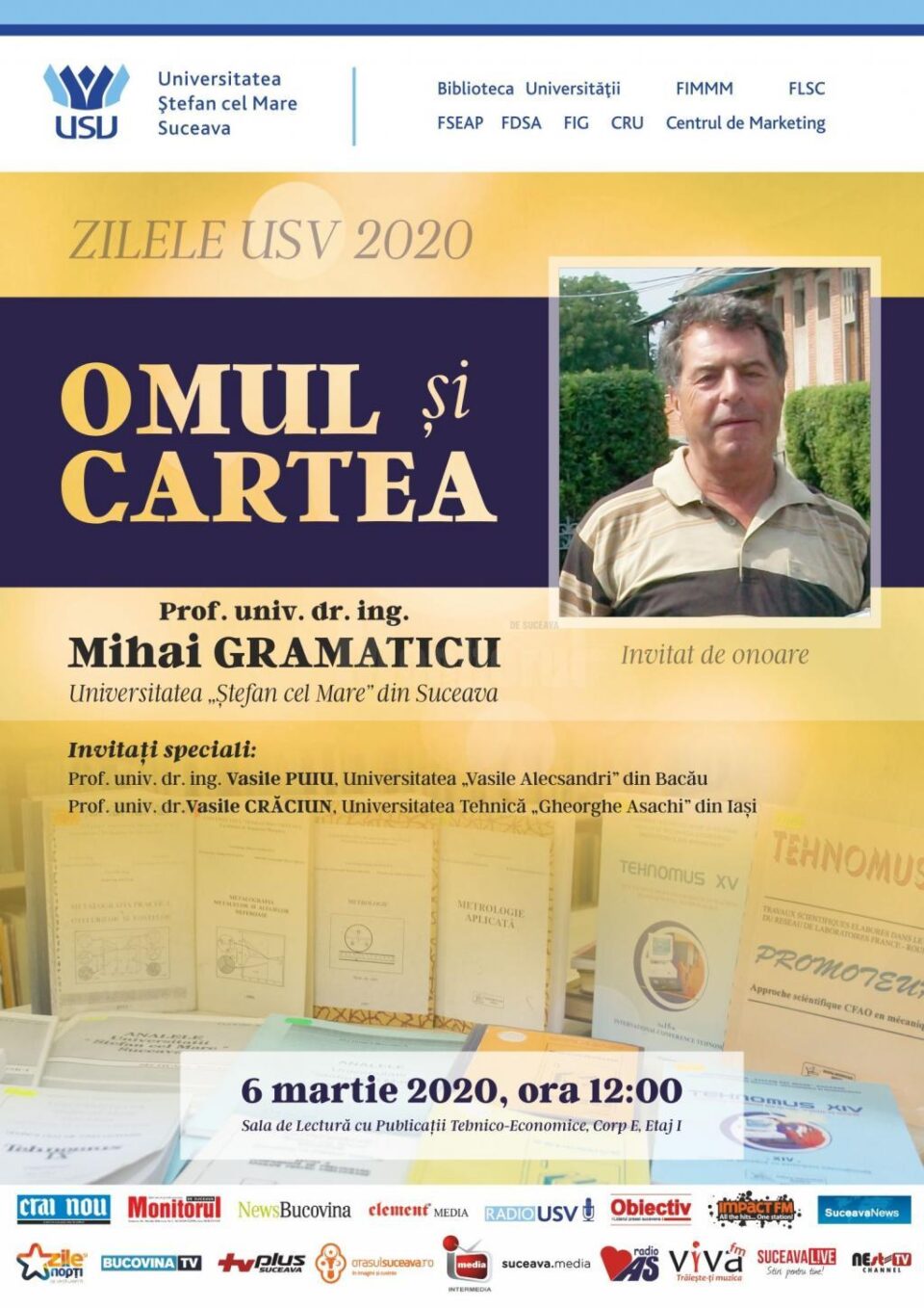 Întâlnire cu profesor univ. dr. ing. Mihai Gramaticu, în cadrul evenimentului ”Omul și cartea” Întâlnire cu profesor univ. dr. ing. Mihai Gramaticu, în cadrul evenimentului ”Omul și cartea”