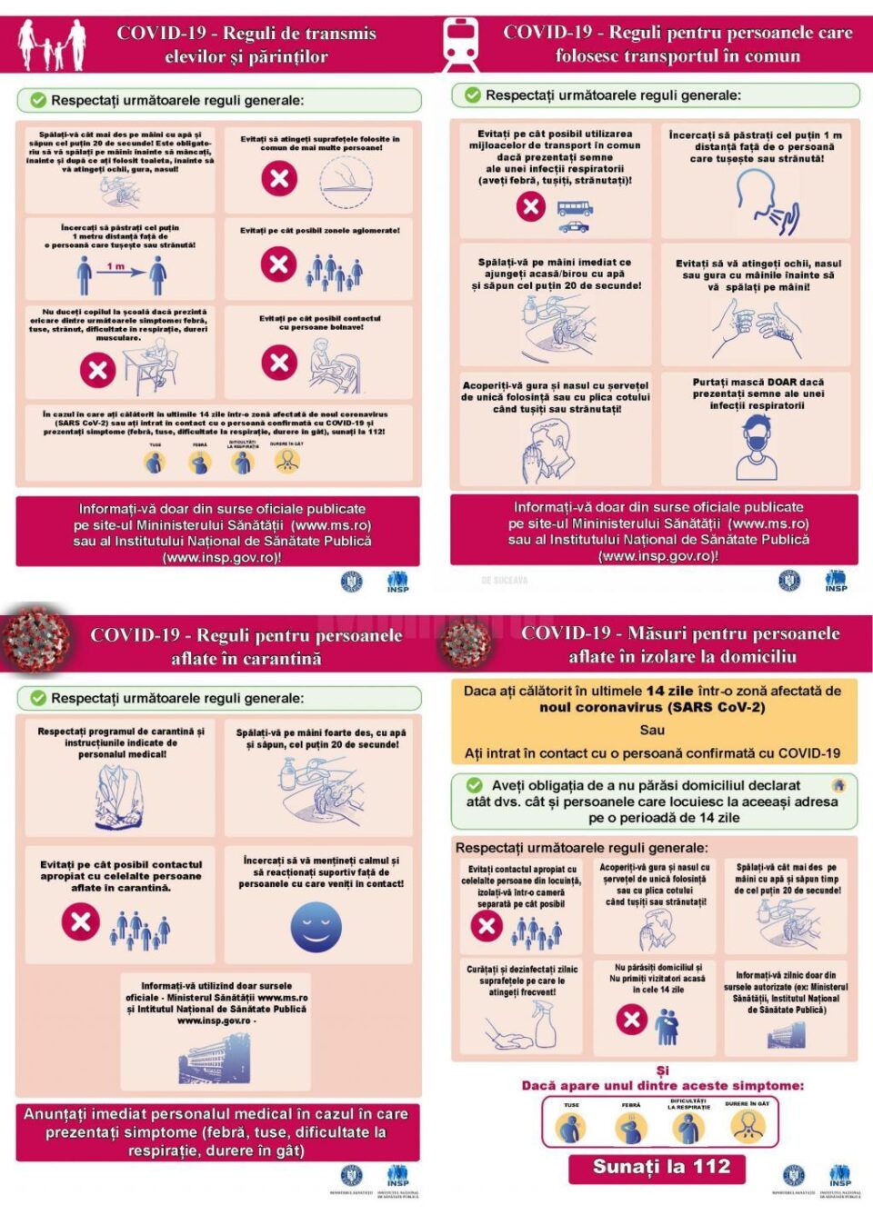 Reguli de prevenire si combatere a infectiei cu noul coronavirus