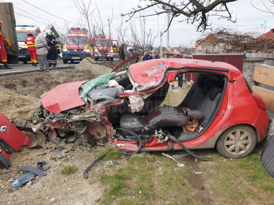 Autoturismul în care erau cei patru oameni