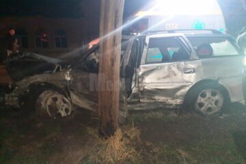 Mașina implicată în accident