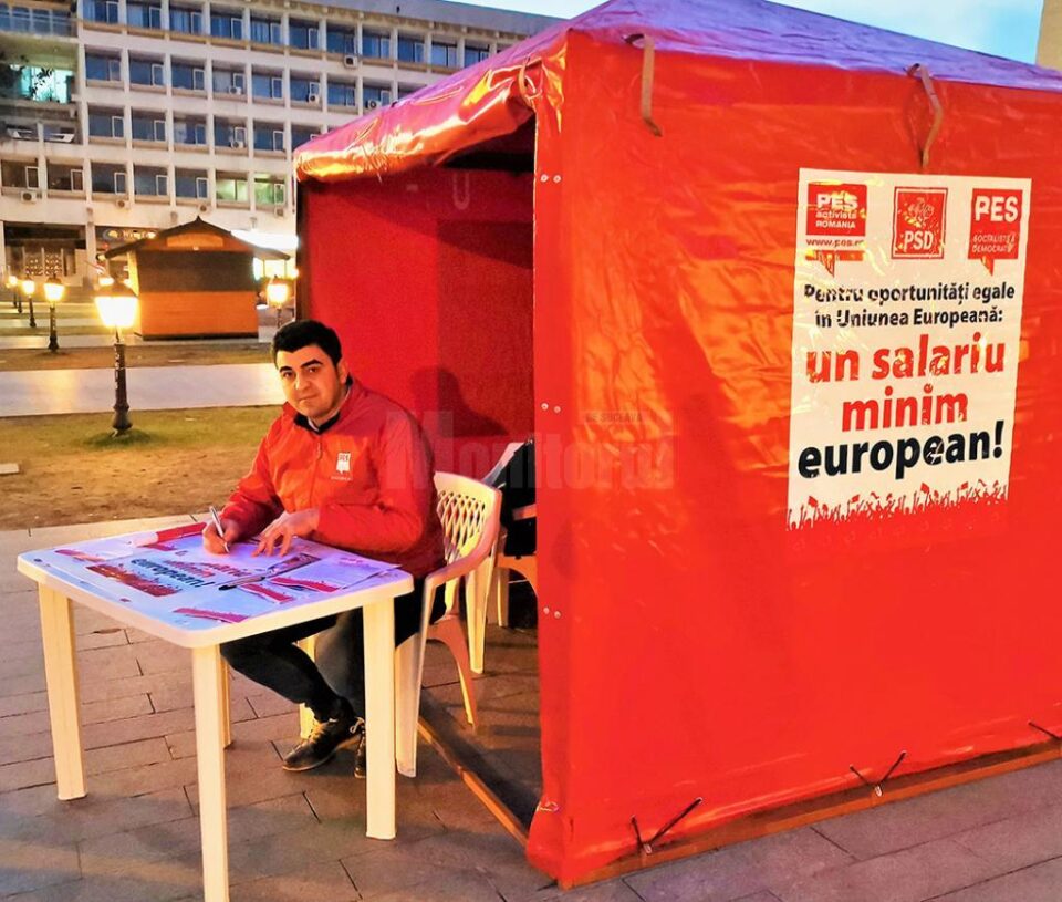 PES activists Suceava a strâns semnături pentru susținerea introducerii salariului minim european