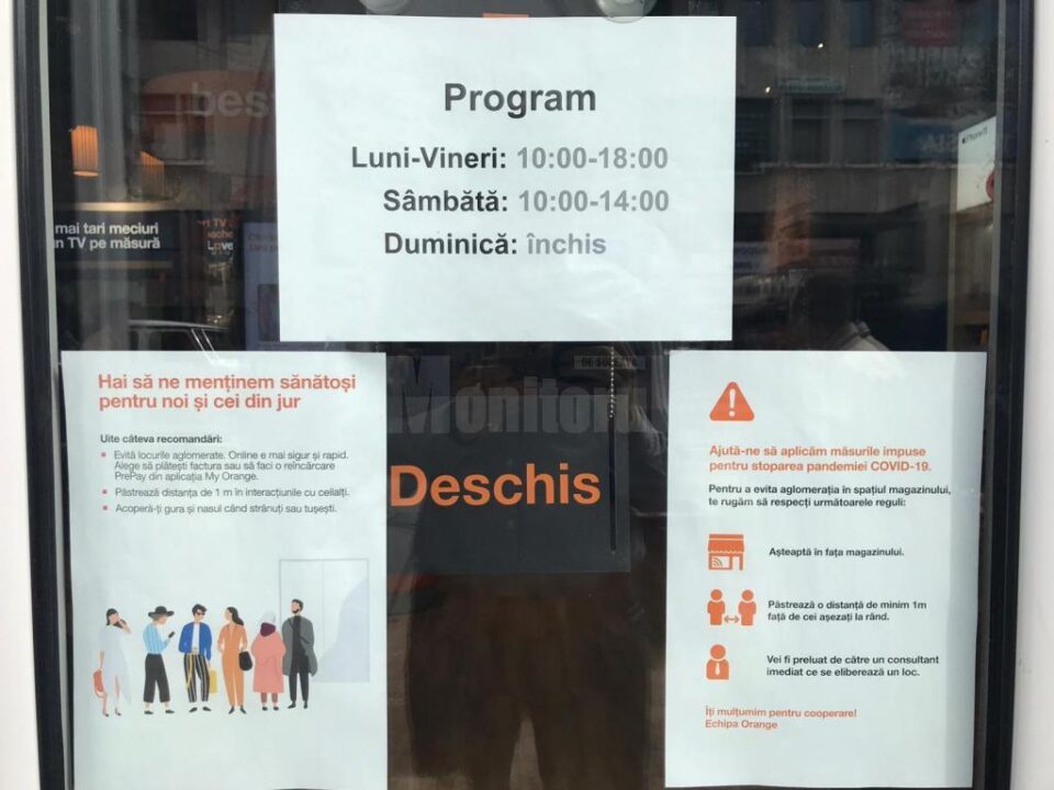 Orange Shop Suceava a redus programul de lucru cu publicul, printre măsurile preventive în contextul pandemiei de coronavirus 2